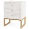 Nightstand, Modern Bedside End Table with 3 Drawers - Image 2