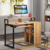 Computer Desk, Writing Desk with Push-Pull Keyboard Tray - Image 7