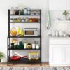 Kitchen Baker's Rack, 5-Tier Microwave Oven Stand with Hutch - Image 4