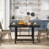 Dining Table, Rustic Square 39"x 39"x 29" Kitchen Table for 4 - Image 3