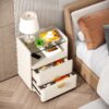 Nightstand, 2-Drawer Modern Bedside Table with Open Storage - Image 5