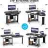 Rotating Desk, Modern L-Shaped Computer Desk, Corner Study Desk - Image 5