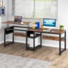 Two Person Desk, 78.8" Height Adjustable Computer Desk with Lift Top - Image 4