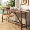 Console Table, 70.9 Inch Solid Wood Sofa Table Behind Couch - Image 5