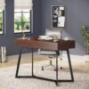 Computer Desk, 47" Study Table Writing Desk with 2 Spacious Drawers - Image 3