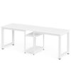 Two Person Desk, 78 Inches Computer Desk with Storage Shelves - Image 3