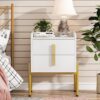 Nightstand, Modern Bedside End Sofa Table with 2 Drawers - Image 4
