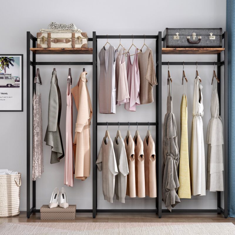 Freestanding Closet Organizer, Large Garment Clothes Rack - Image 4