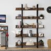 5-Tier Bookshelf, Industrial 5-Shelf Etagere Bookcase - Image 4