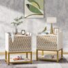 Nightstand, 2-Drawer Bedside End Table with Storage Shelf - Image 7