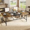 Dining Table, Industrial Breakfast Dinner Table for 6-8 people - Image 4
