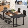 Conference Table, 6FT Rectangle Meeting Table for 8 People - Image 4