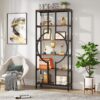 Bookshelf, 70.9" Industrial Bookcase 6-Tier Display Shelf - Image 2
