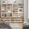 Shoe Cabinet, Freestanding Shoe Rack with 10 Adjustable Compartments - Image 4