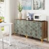 Sideboard Buffet Set of 2, Modern Storage Cabinet with Doors - Image 3