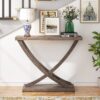 Console Table, 35 inch Industrial Entryway Table Narrow Sofa Table - Image 3