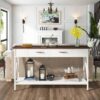 Console Table, 70.9" Sofa Table with Drawers & Storage Shelves - Image 4