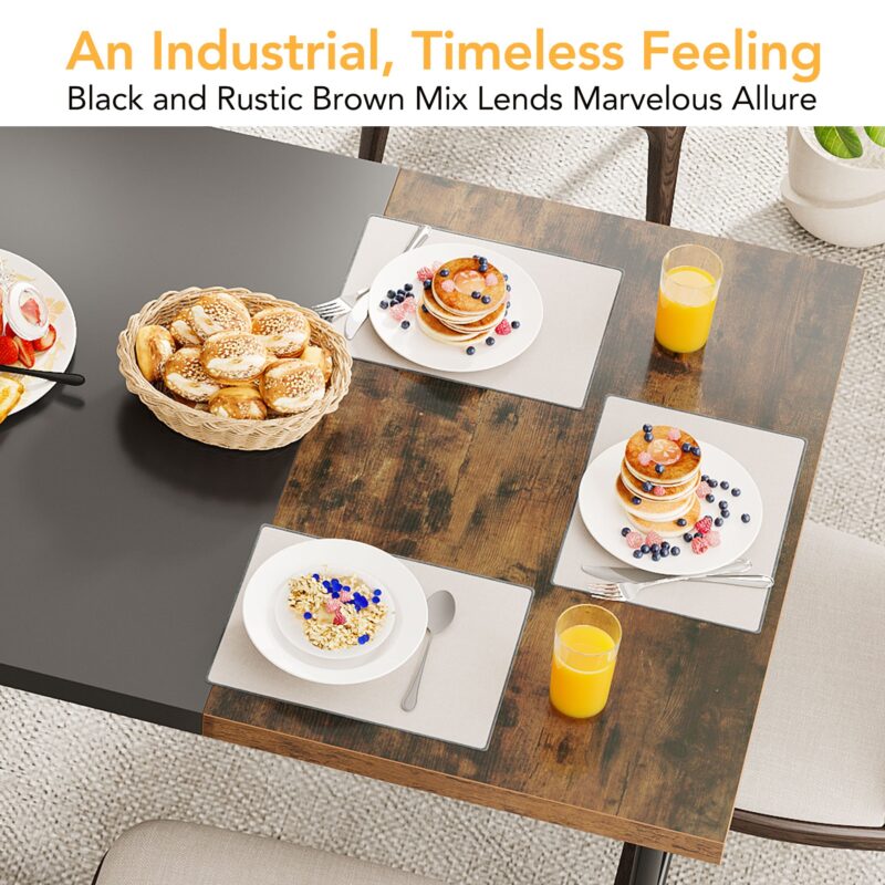 Dining Table, Industrial Breakfast Dinner Table for 6-8 people - Image 5