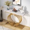 Console Table, 40 inch Entryway Sofa Table with Gold Base - Image 4