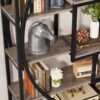 Bookshelf, Industrial Bookcase with 8 Open Storage Shelf - Image 5