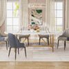 Dining Table, 70.8 Inch Modern Oval Kitchen Table for 6 People - Image 5