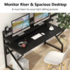 Computer Desk, 55" Office Desk Gaming Table with Monitor Stand - Image 6