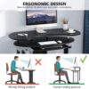 Rotating Desk, Modern L-Shaped Computer Desk, Corner Study Desk - Image 7