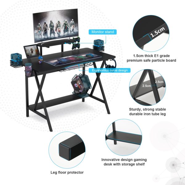 Computer Desk Gaming Desk Writing Workstation Study Desk MecaWorks