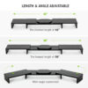 Monitor Stand, 3 Shelf Monitor Riser with Adjustable Length and Angle - Image 4