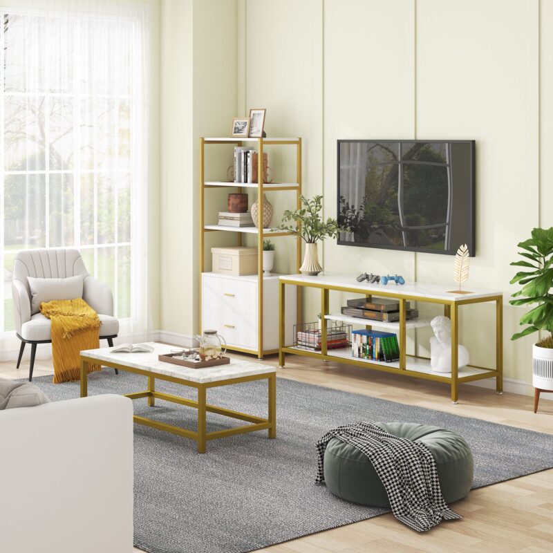 TV Stand for 65 Inch TV, 59 Inch Modern TV Console Table - Image 5