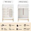 Shoe Cabinet, Modern Storage Cabinet with Drawer & Adjustable Shelves - Image 6
