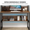 Computer Desk, Home Office Desk Study Desk with Hutch and Shelves - Image 6