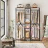 Freestanding Closet Organizer, 87" Garment Racks with Shelves - Image 4