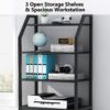 File Cabinet, 2 Drawer Vertical Filing Cabinet with Bookshelf - Image 5