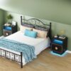 LED Nightstand, 2 Drawers Bedside End Table with Led Lights - Image 8