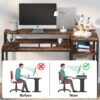 Computer Desk, Industrial Study Desk with Shelves & Monitor Stand - Image 4
