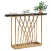 Console Table, 43" Modern Sofa Couch Table with Faux Marble
