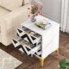 Nightstand, Modern 3-Drawer End Table Bedside Table for Bedroom - Image 4