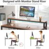 55 Inches Computer Desk with Shelves and  Monitor Stand - Image 6