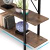 Bookshelf, 5-Tier Industrial Bookcase Display Storage Shelf - Image 6