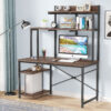 Computer Desk, Home Office Desk with Shelves and Hutch - Image 4