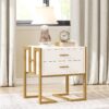 Nightstand, 21" Wide Bedside  End Table with 2-Drawer - Image 3