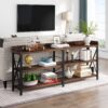 Console Table, 3 Tier Sofa Table Behind Couch with Storage Shelves - Image 5