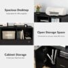 File Cabinet, Modern Mobile Filing Cabinet with Lock and Drawer - Image 7