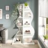 Corner Shelf, Modern 5-Tier Wall Corner Bookshelf Bookcase - Image 7