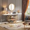 Console Table, 70.9 inch Sofa Table with 4 Tier Storage Shelves - Image 5