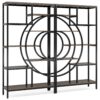 Bookshelf, 71" Geometric Bookcase, Industrial 8-Tiers Etagere Shelving Unit - Image 9