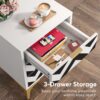 Nightstand, Modern 3-Drawer End Table Bedside Table for Bedroom - Image 5