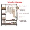 Freestanding Closet Organizer, Garment Rack with 4-Tier Shelves - Image 6