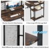 Computer Desk, 59" Gaming Desk with Monitor Stand & Storage Shelves - Image 7